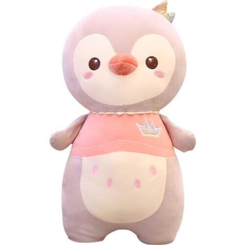 1pc Soft Crown Penguin Plush Toy Stuffed Cartoon Animal Doll Fashion Toy for Kids Baby Lovely Girls Christmas Birthday Gift