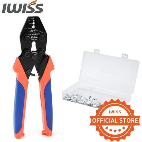 IWISS CWR1522 Set Multifunction crimping plier Wire Rope Tool kit Cable Railing Hand Swaging Crimp&Cut 150pcs Aluminum Sleeves