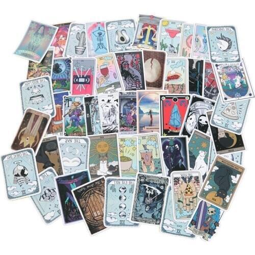 50Pcs/Set Tarot Card Graffiti Stickers For DIY Luggage Laptop Refrigerator Motorcycle Car DIY Pegatinas LD 2020