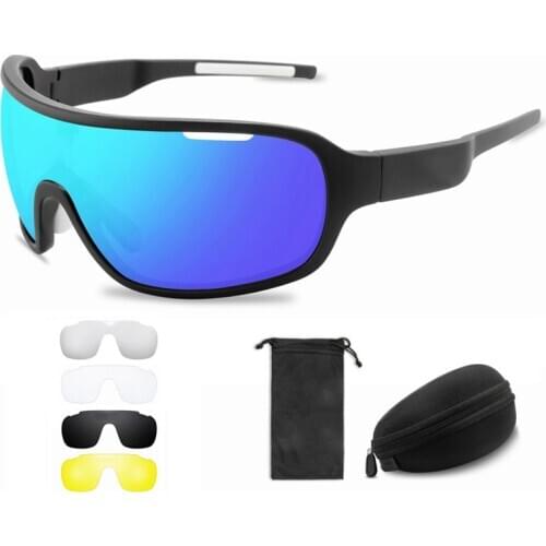 5 Lens Riding Glasses Outdoor Full Frame Men Women UV400 Polarized Sports MTB Goggles Bicycle Eyewear