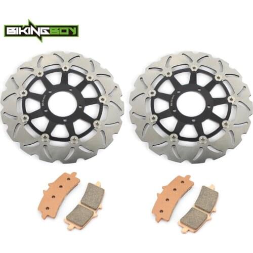 BIKINGBOY For Ducati Hypermotard 1100 S 07 08 09 Hypermotard 1100 EVO / SP 10 11 12 Front Brake Discs Disks Rotors Pads Full Set