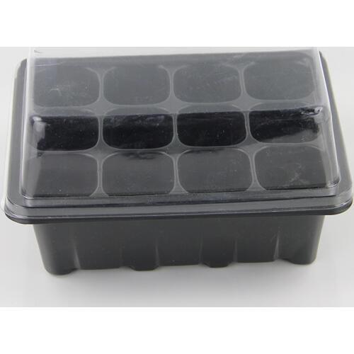 NEW 12 Grid Seedling Tray Sprout Plate Nursery Pots Tray Lids Box for Gardening Bonsai Plants Pots