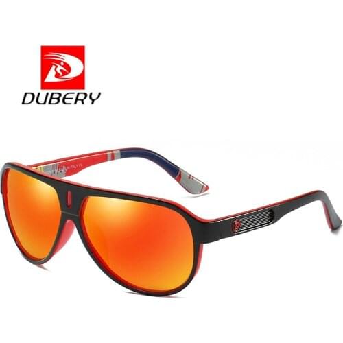 DUBERY Polarized sunglasses sports driving sunglasses pilot glasses anti-UV high light transmission colorful sunglasses