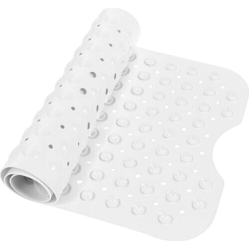 Rectangle Non-Slip Secure Safety Mat With Suction Cup Bathtub Kitchen Bathroom Home Use Gray Bathroom Long Non-Slip Mat