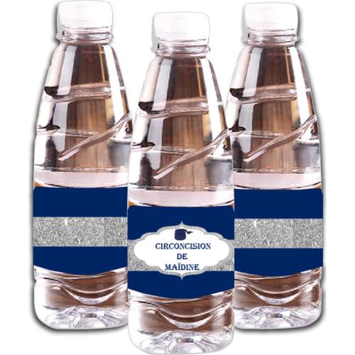 20 Custom Navy Blue Circumcision Water Bottle Wine Labels Self Adhesive Candy Bar Wrapper Stickers Baby Shower Party Decoration