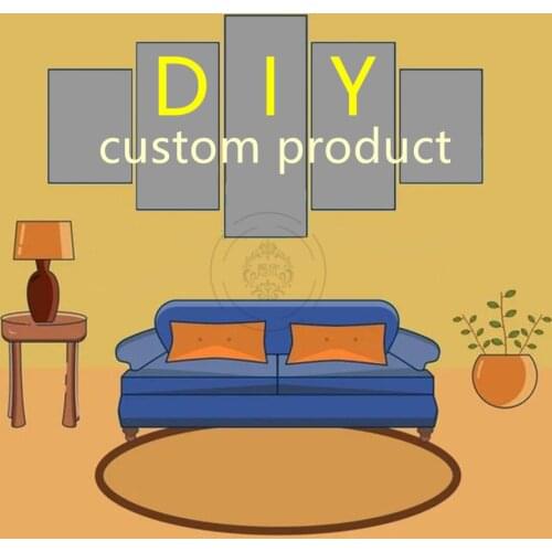 DIY Drop Shipping Customized HD Print Painting Custom Made Canvas Picture Frame 5 Panel Modular Poster Modern Home Decoration