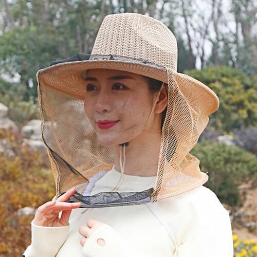 Thick Breathable Anti-bee Hat Sting Protection Hat Mesh Weave Bee Nets Catch Hats Anti-mosquito bite Locust Cap Beekeeping Tool