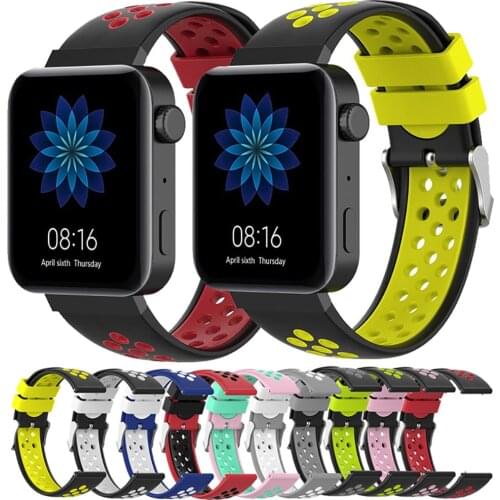 For Xiaomi Smart MI Watch Silicone Watch Strap Replacement sports watchbands Rubber Bracelet 18mm Watch band MI WATCH ремешок
