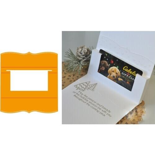 Card Fold Frame Metal Cutting Dies Stencil for Scrapbooking Photo Album Embossing Paper Card Making Decorative Crafts Template