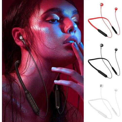 Sports Wireless Headset Compatible with Bluetooth Unisex Neck-Mounted Headphone for Running Yoga Travel SAL99
