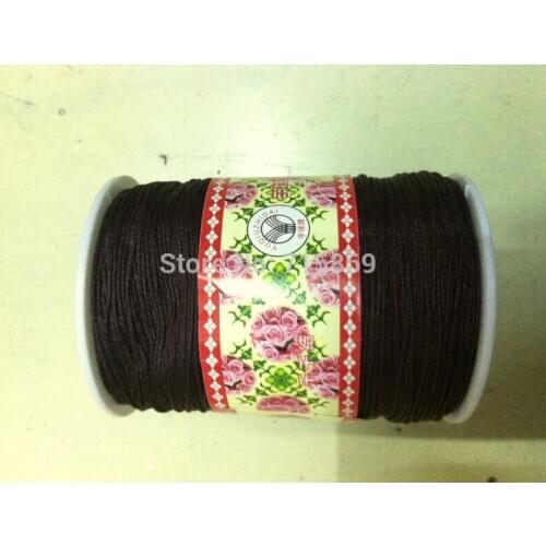 Dark Coffee 1.0mm nylon 280M/380yards/lot Chinese OP,E Knot String Nylon Cord Rope for Make Bracelet jewelry