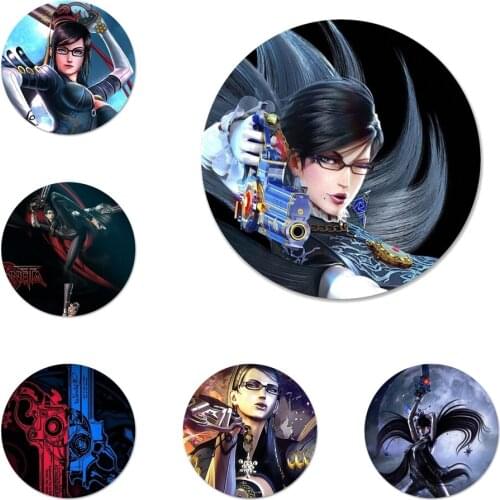 Bayonetta Video Game Icons Pins Badge Decoration Brooches Metal Badges For Backpack Decoration 58mm