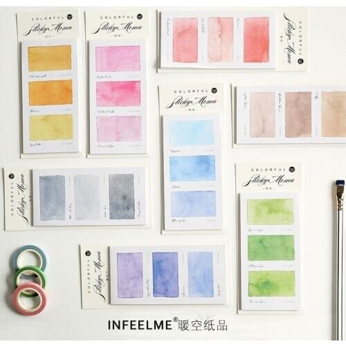 1PCS New Cute Colour Memo Pad Paper Post Notes Sticky Notes Notepad Stationery Papeleria Office School Supplies