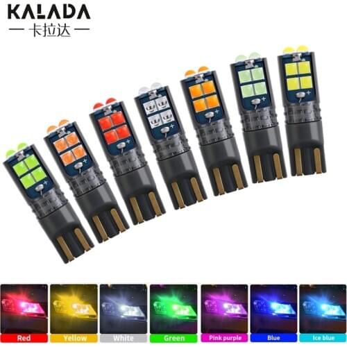 2 Pcs Super Bright T10 W5W 194 168 LED 3D 3030 10 SMD Canbus Car Led Bulb Parking Lamp Tail Lights Green Blue Red Amber 12V DC