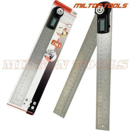 300mm Digital protractor Angle ruler 2rulers 600mm angle Finder Meter Stainless Steel 360 degree goniometer