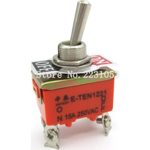 E-TEN1221 4-Pin SPST 4 Terminal ON-OFF 15A 250V Toggle Switch Good Quality