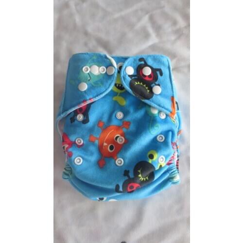 NEW Design 50 PCS Print Color Minky Cloth Diapers Reusable Nappy Diaper Nappies Covers No Inserts Free Shipping