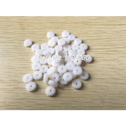 50 Pcs 10mmx2mm 18 Teeth Plastic Motor Spindle Spur Gear for RC Airplane