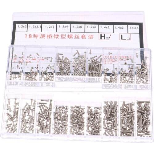 500Pcs/Box 18 Types Mini Screw DIY Kit Laptop Computer Assemble Repair Screw Set
