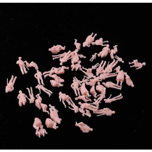 60x 1/87 Scale Tiny Family People Figure Train Railways Scenery Layout HO