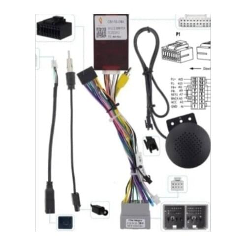 FEELDO Car Audio 16PIN CD/DVD Player Power Calbe Adapter With Canbus Box For Chevrolet Spark 2019 Stereo Plug Wiring Harness