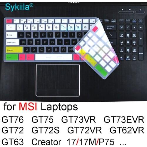 Keyboard Cover for MSI GT76 GT75 GT73VR GT73EVR GT72 GT72S GT72VR GT63 GT62VR Titan DT Creator 17 17M P75 Gaming Laptop Skin 18