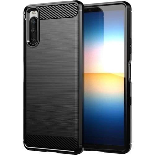 For Sony Xperia 10 III Case Luxury Carbon Fiber Skin Full Soft Silicone Cover Case For Sony 10 III 10III Sony10III Phone Cases