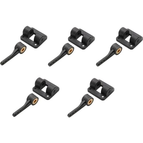 5set Front Wheel Steering Seat Base Holder /Landing Gear Mounting Frame+Rocker Arm 3 Holes for RC Fix Wing Airplane Flight Model