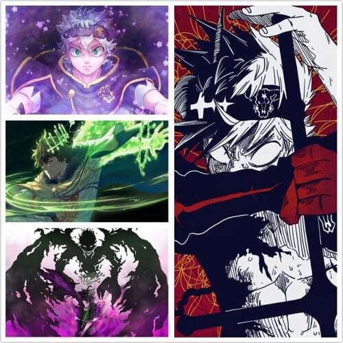 Home Decor Black Clover figure Poster devil Asta Painting Asta Yuno Anime Posters Wall Decor Prints Home Room Wall Art Painting