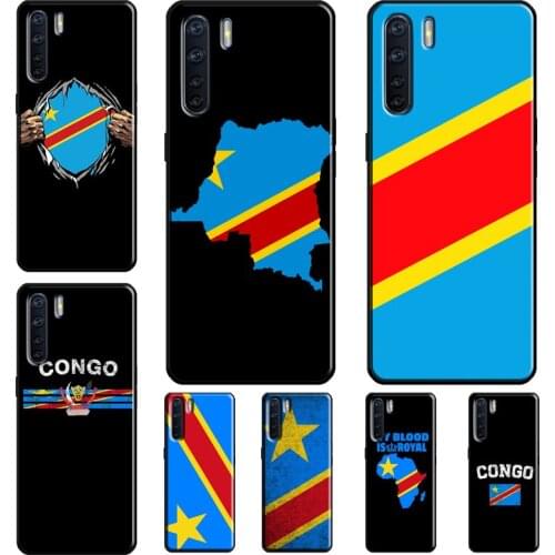 Congo Flag For OPPO Find X3 X2 Pro A52 A72 A83 A91 Reno 2 2Z 4 A53 A9 A5 2020 F5 A3S A31 Case Cover