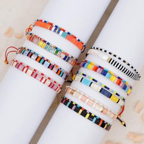 Go2boho Miyuki Tila Bracelet For Girl Boho Beaded Bracelets 2021 Womens Jewelry Colorful Pulsera Bohemia Beach Jewellery Design
