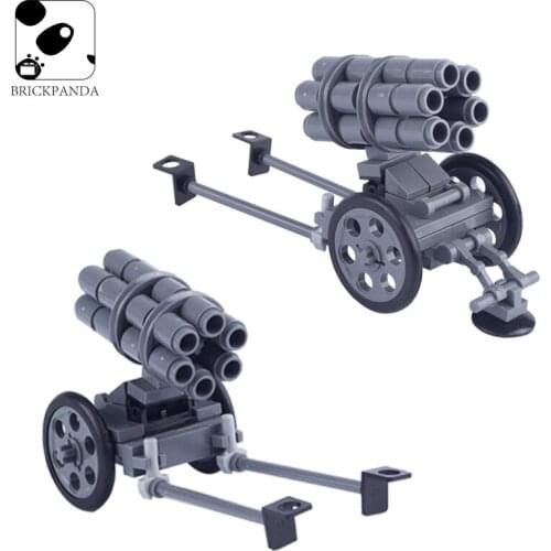 BRICKPANDA Military Figures Rocket Launcher Gun Building Blocks WW2 Germany Weapons Soldier Artillery Equipment MOC Brick Toys