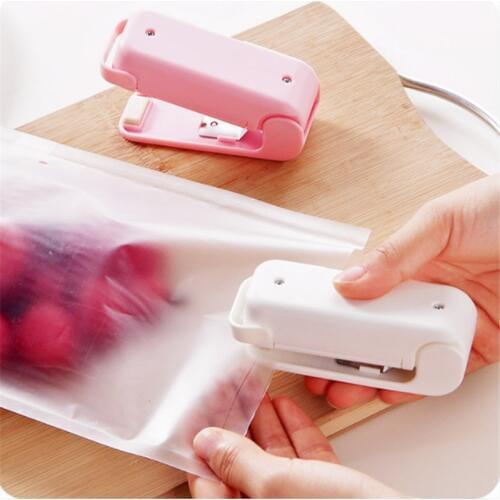 WSOMIGO Pink Mini Sealer Kitchen Accessories Cozinha Kitchen Gadget Home Sealing Machine Kitchen Tool Snack Bag Heat Sealer-S