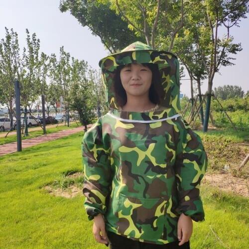 Beekeeping Jacket Smock Protective Suit Clothes Bee Keeping Hat Sleeve Breathable Beekeeper Clothing Protector Equipment E11363