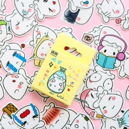 Lolede 50pcs/set Sprouting Baozi Stickers Cartoon Steamed Bun DIY Baby Toys for Children Kids Boy Girl Gift