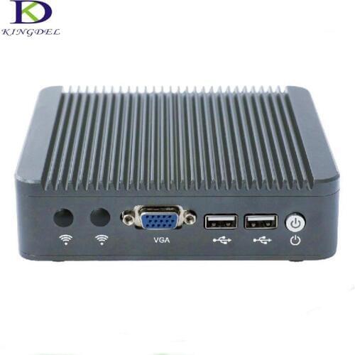 Thin Client Mini PC Celeron J1800 2.41GHz Dual Lan Fanless Micro Computer Windows7 OS VGA desktop pc tv box 4G RAM 64G SSD