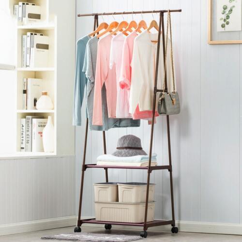 Multifunction Clothes Hanger Triangle Coat Rack Removable Bedroom Hanging Clothes Rack With Wheels Floor Standing Coat Rack
