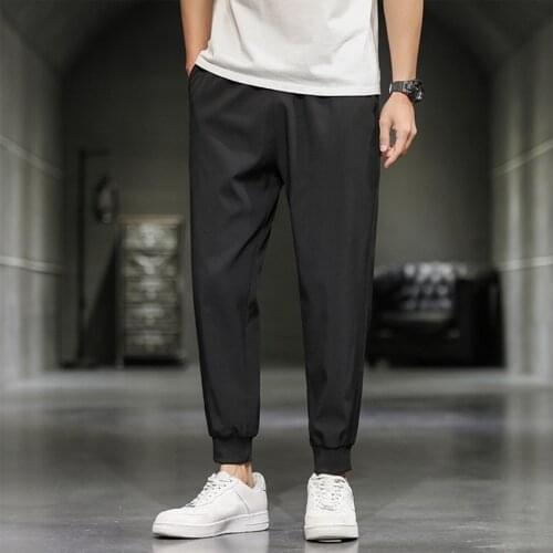 Men Pants Joggers Sweatpants Mens 2021 Spring New Streetwear Pants Fitness Clothing Fashion Summer Casual ankle banded Pant Men