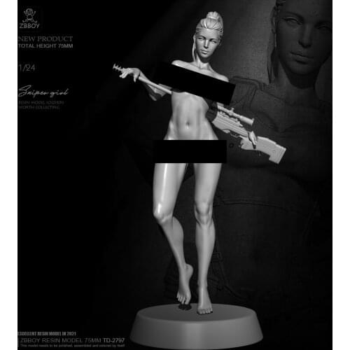 75mm Resin model kits figure beauty colorless and self-assembled TD-2797