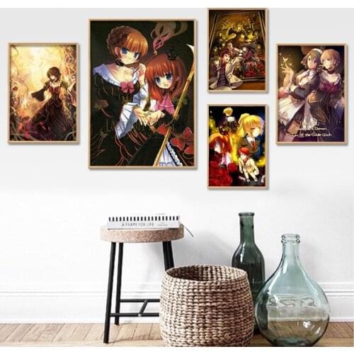 Nordic Style Wall Art Canvas Painting Posters Printed Japanese Anime Umineko No Naku Koro Ni Modular Pictures HD Home Decoration