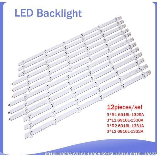 New 1 set=12 Pieces LC550DUN LED strip 55"ROW2.1 Rev 0.1 R1 Type 6916L-1329A 6916L-1330A 6916L-1331A 6916L-1332A