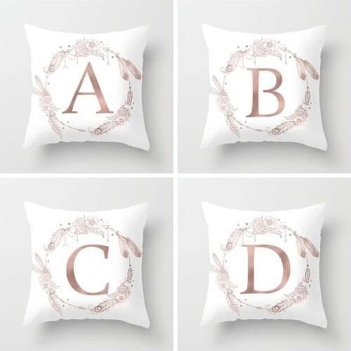 New Style Flower Floral Letter Throw Pillow Case Sofa Bed Home Cafe Car Decor Cushion Cover Supplies Accessories Products