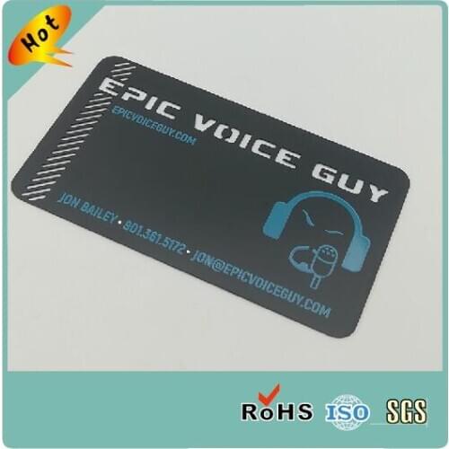 Wholesale high-quality customized laser engraved matte black stainless steel metal business card