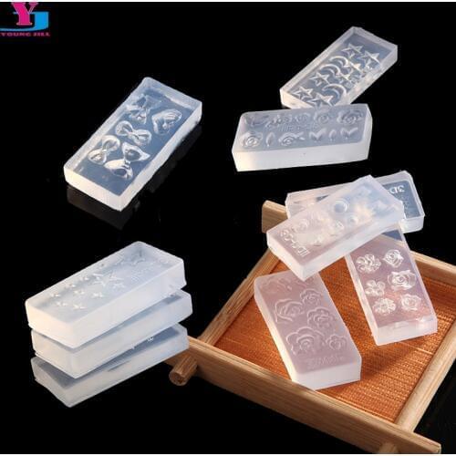 10pcs DIY Acrylic Nail Art Template Kit Mold Set Manicure Decoration Women Tools Gel Polish Stamper 3D Flower Nails Image Plate