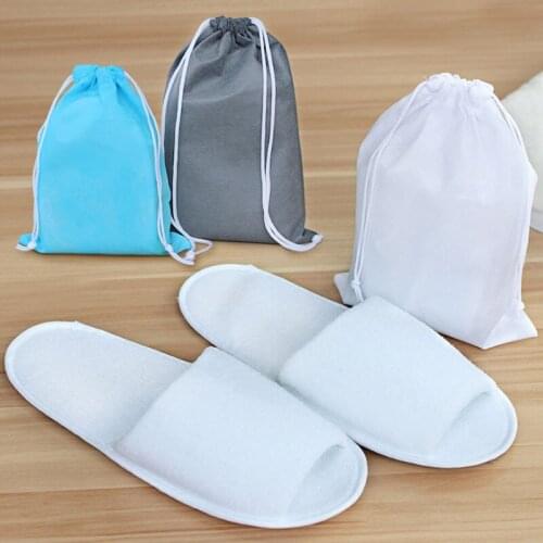 Portable Folding Slippers For Men Women Spa Travel Non-disposable Cotton Slippers With Storage Bag Hotel Home Indoor Slipper