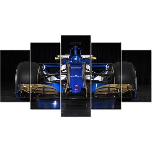 Frame HD Printed 5 Piece Modular Home Decor Poster Wall Art Sauber C36 F1 Racing Car Canvas Paintings