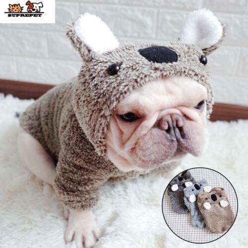 SUPREPET Pet Dog Sweater for French Bulldog Warm Winter Fleece Dog Sweaters Cute Dog Costume French Bullddog Clothes dachshund