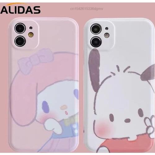 Y2k Kawaii Cartoon Sanrio My Melody Pochacco Phone Case For IPhone 12Pro Max 11 7 8 Plus X XR XS MAX SE Soft Cover 90s Aesthetic