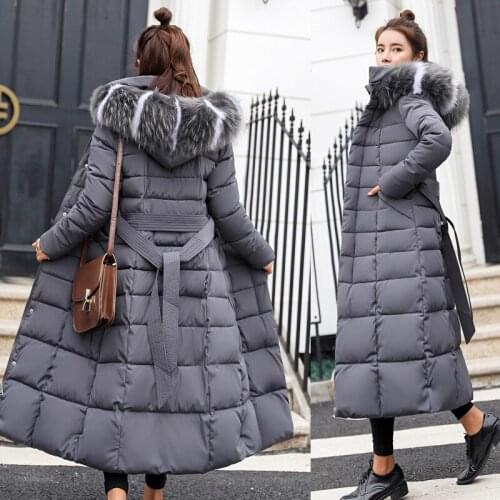 Winter Thick Warm Long Parkas Womens Coat Korean Fashion Female Overcoat Jackets for Women 2021 with hood Outerwear