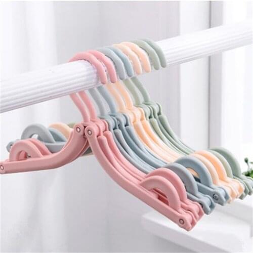 1/3/5pcsRetractable Folding Clothes Hanger Travel Portable Drying Racks Clothing Storage Drying Folding Pants Clothes Skirt Rack